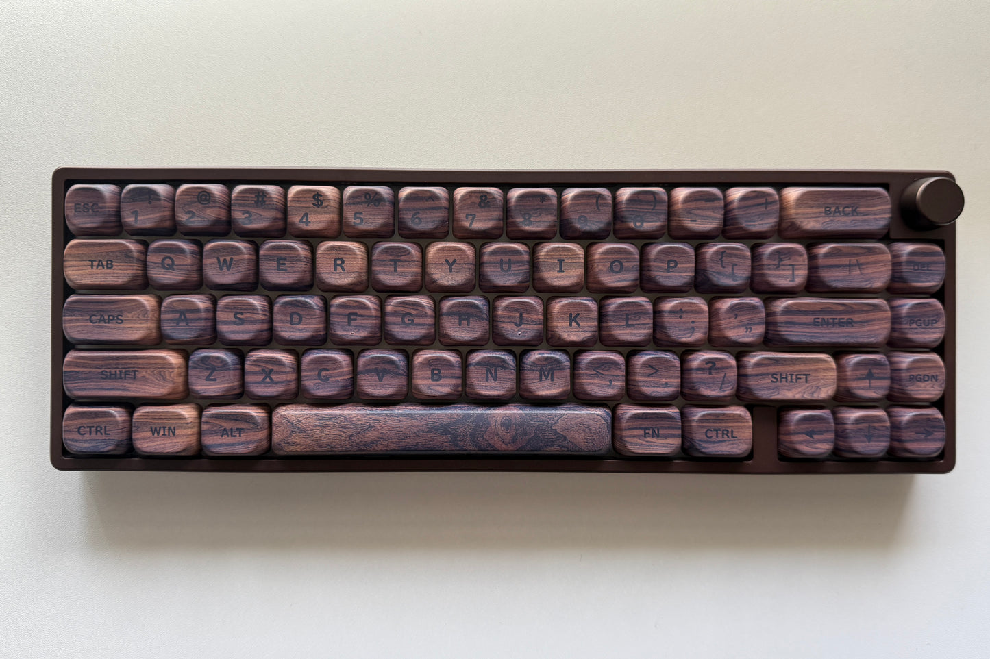 Walnut Wood keyboard