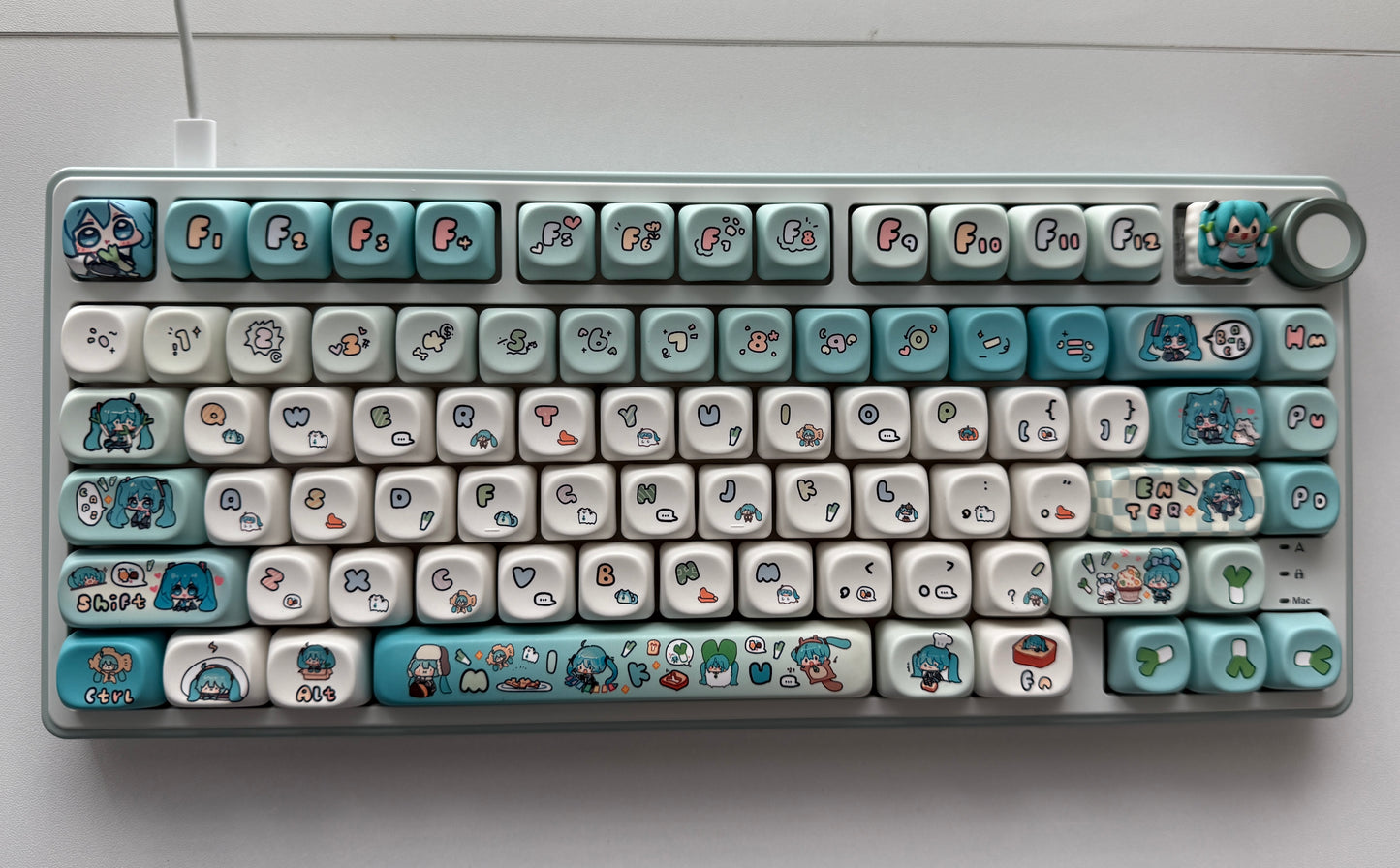 Hatsune Miku inspired keyboard