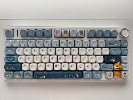 Denim Corgi keyboard